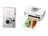 Canon Digital IXUS 70 - Digital camera - compact - 7.1 Mpix - optical zoom: 3 x - supported memory: MMC, SD, SDHC - silver - with Canon SELPHY CP720 Compact Photo Printer