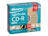 Memorex LightScribe - 10 x CD-R - 700 MB ( 80min ) 52x - LightScribe - slim jewel case - storage media