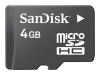 SanDisk - Flash memory card ( microSDHC to SD adapter included ) - 4 GB - Class 2 - microSDHC