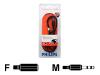 Philips SWA2528W - Headphones extender - mini-phone stereo 3.5 mm  (F) - mini-phone stereo 3.5 mm  (M) - 1.5 m - shielded