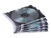 Fellowes NEATO - Storage CD slim jewel case - capacity: 1 CD, 1 DVD - black, clear (pack of 50 )