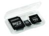 Kingston - Flash memory card ( microSD to SD/mini SD adapters included ) - 2 GB - microSD