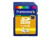 Transcend - Flash memory card - 4 GB - Class 6 - SDHC
