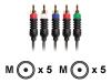 Joytech Fusion Component Cable - Video / audio cable - component video / audio - RCA (M) - RCA (M)