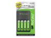GP ReCyko+ Value Charger AR01 - Battery charger 4xAA/AAA - included batteries: 4 x AA type NiMH 2050 mAh