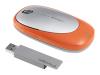 Kensington Ci75m Wireless Notebook Mouse - Mouse - optical - wireless, wired - USB, RF - USB wireless receiver - orange, titanium