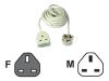 Belkin - Power extender - BS 1363 (F) - BS 1363 (M) - 10 m