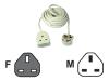 Belkin - Power extender - BS 1363 (F) - BS 1363 (M) - 10 m