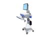 Ergotron StyleView Cart LCD with Autolock Drawer, Powered - Cart for flat panel / keyboard / CPU - plastic, aluminium, zinc-plated steel - screen size: up to 20