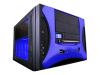 Apevia X-QPACK2 X-QPACK2-W-BL - Desktop - micro ATX - no power supply - black, blue - USB/FireWire/Audio