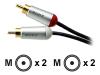 Sony RKASE10CAE - Audio cable - RCA (M) - RCA (M) - 1 m - double shielded - black