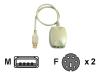 Fujitsu - Keyboard / mouse adapter - 4 PIN USB Type A (M) - 6 pin PS/2 (F)