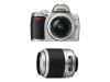 Nikon D40 - Digital camera - SLR - 6.1 Mpix - Nikon AF-S DX 18-55mm and 55-200mm lenses - optical zoom: 3 x - supported memory: MMC, SD, SDHC - silver
