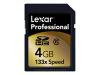 Lexar Professional - Flash memory card - 4 GB - 133x - SDHC