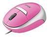 Trust Retractable Optical Mini Mouse Pink MI-2850Sp - Mouse - optical - 3 button(s) - wired - USB - pink