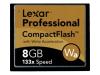 Lexar Professional with Write Acceleration Technology - Flash memory card - 8 GB - 133x - CompactFlash Card