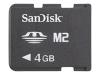 SanDisk - Flash memory card ( M2 to Memory Stick Duo adapter included ) - 4 GB - Memory Stick Micro (M2)