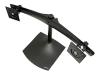 Ergotron DS100 Dual-Monitor Desk Stand, Horizontal - Stand for dual flat panel - aluminium, steel - black - screen size: up to 24