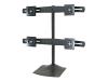 Ergotron DS100 Quad-Monitor Desk Stand - Stand for quad flat panel - aluminium, steel - black - screen size: up to 24