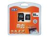 PNY - Flash memory card ( SD adapter included ) - 512 MB - miniSD