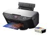Epson Stylus Photo RX585 - Multifunction ( printer / copier / scanner ) - colour - ink-jet - copying (up to): 37 ppm (mono) / 38 ppm (colour) - printing (up to): 37 ppm (mono) / 38 ppm (colour) - 120 sheets - Hi-Speed USB, USB host