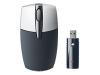 Belkin Wireless Travel Mouse - Mouse - optical - wireless - RF - USB wireless receiver - black, silver