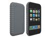 XtremeMac TuffWrap - Case for cellular phone - silicone - grey, black - Apple iPhone