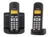 Siemens Gigaset AL140 Duo - Cordless phone w/ caller ID - DECT\GAP - black + 1 additional handset(s)