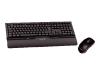 Cherry eVolution SIRIUS XT Wireless MultiMedia Desktop M82-24800 - Keyboard - wireless - 2.4 GHz - 105 keys - mouse - USB wireless receiver - black - Belgium AZERTY