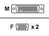 HP - VGA cable - DMS-59 (M) - HD-15 (F)