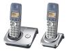 Panasonic KX TG7202NES - Cordless phone w/ caller ID - DECT\GAP - silver + 1 additional handset(s)