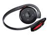 Nokia BH-503 - Headset ( behind-the-neck ) - wireless - Bluetooth 2.0 EDR - black, red