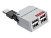 Sitecom USB 2.0 mini HUB TC-027 - Hub - 4 ports - Hi-Speed USB