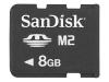 SanDisk - Flash memory card ( M2 to Memory Stick Duo adapter included ) - 8 GB - Memory Stick Micro (M2)