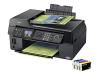 Epson Stylus DX9400F - Multifunction ( fax / copier / printer / scanner ) - colour - ink-jet - copying (up to): 30 ppm (mono) / 30 ppm (colour) - printing (up to): 32 ppm (mono) / 32 ppm (colour) - 120 sheets - 33.6 Kbps - Hi-Speed USB