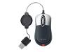 Belkin Retractable Mouse - Mouse - optical - wired - USB - black, silver