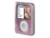 Belkin Remix Hexagon Metal for iPod nano 3G - Case for digital player - aluminium, acrylic - pink - iPod nano (aluminum) (3G)
