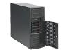 Supermicro SC733 TQ-465B - Mid tower - extended ATX - SATA/SAS - hot-swap - power supply 465 Watt - black - USB