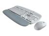 Logitech Cordless Desktop - Keyboard - wireless - 104 keys - mouse - AT / PS/2 wireless receiver - white - English - US - retail