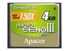 Apacer Photo Steno Pro III - Flash memory card - 4 GB - 150x - CompactFlash Card
