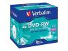 Verbatim DataLifePlus - 10 x DVD-RW - 4.7 GB 4x - jewel case - storage media