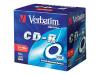 Verbatim DataLifePlus - 10 x CD-R - 650 MB ( 74min ) 16x - blue metallic - storage media