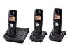 Panasonic KX TG7203NET - Cordless phone w/ caller ID - DECT\GAP - titanium black + 2 additional handset(s)