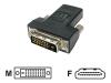 HIS - Video adapter - HDMI / DVI - DVI-D (M) - 19 pin HDMI (F)