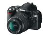 Nikon D60 - Digital camera - SLR - 10.2 Mpix - Nikon AF-S DX 18-55mm lens - optical zoom: 3 x - supported memory: MMC, SD, SDHC