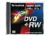 FUJIFILM - 5 x DVD+RW - 4.7 GB ( 120min ) 4x - jewel case - storage media