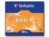 Verbatim - 10 x DVD-R - 4.7 GB ( 120min ) 16x - matt silver - slim jewel case - storage media