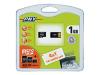 PNY Full Mobility Pack 4in1 - Flash memory card ( microSD to SD/mini SD adapters included ) - 1 GB - microSD