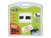PNY Full Mobility Pack 4in1 - Flash memory card ( microSD to SD/mini SD adapters included ) - 1 GB - microSD