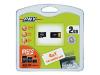 PNY Full Mobility Pack 4in1 - Flash memory card ( microSD to SD/mini SD adapters included ) - 2 GB - microSD